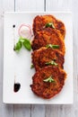 Fried salmon and sweet potato patties