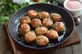 Homemade fried meatballs