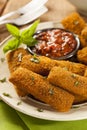 Homemade Fried Mozzarella Sticks Royalty Free Stock Photo