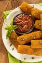 Homemade Fried Mozzarella Sticks Royalty Free Stock Photo