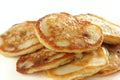 Homemade fried pancakes for breakfast isolated