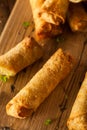 Homemade Fried Pork EggRolls Royalty Free Stock Photo