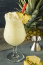 Homemade Frozen Pina Colada Cocktail Royalty Free Stock Photo