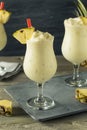 Homemade Frozen Pina Colada Cocktail Royalty Free Stock Photo