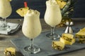 Homemade Frozen Pina Colada Cocktail Royalty Free Stock Photo