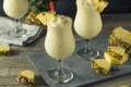 Homemade Frozen Pina Colada Cocktail Royalty Free Stock Photo