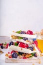 Homemade frozen Yogurt Bark Royalty Free Stock Photo