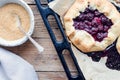 Homemade fruit and berries galette