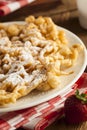 Homemade Funnel Cake with Powdered Sugar