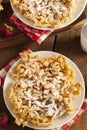 Homemade Funnel Cake with Powdered Sugar