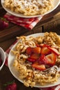 Homemade Funnel Cake with Powdered Sugar Royalty Free Stock Photo