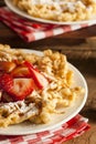 Homemade Funnel Cake with Powdered Sugar