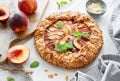 Homemade galette with peaches