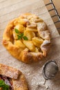 Homemade galette with pear
