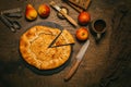 Homemade Galette Pie with Apples and Pears