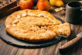 Homemade Galette Pie with Apples and Pears