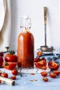 Homemade gazpacho tomato soup food photography Royalty Free Stock Photo