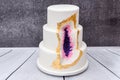 Homemade geode Wedding cake