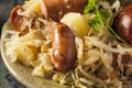 Homemade German Sausage and Sauerkraut