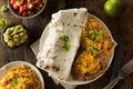 Homemade Giant Beef Burrito Royalty Free Stock Photo