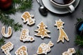 Homemade gingerbread and a cup of tea Royalty Free Stock Photo