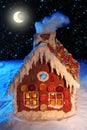 Homemade gingerbread house Royalty Free Stock Photo