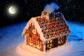 Homemade gingerbread house Royalty Free Stock Photo