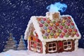 Homemade gingerbread house Royalty Free Stock Photo