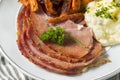 Homemade Glazed Easter Spiral Cut Ham Royalty Free Stock Photo