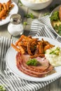 Homemade Glazed Easter Spiral Cut Ham Royalty Free Stock Photo