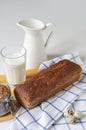 Homemade gluten free bread with linseed flour and psyllium husk.