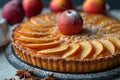 Homemade gluten-free buckwheat pear pie