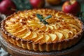 Homemade gluten-free buckwheat pear pie