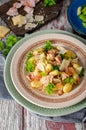 Homemade gnocchi with parmesan chicken