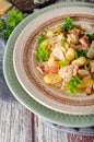 Homemade gnocchi with parmesan chicken