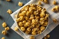 Homemade Golden Caramel Popcorn Royalty Free Stock Photo