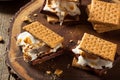 Homemade Gooey Marshmallow S'mores Royalty Free Stock Photo