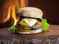 Homemade gourmet burger Royalty Free Stock Photo