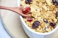 Homemade granola breakfast health food