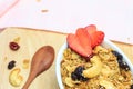 Homemade granola breakfast health food