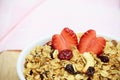 Homemade granola breakfast health food