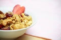 Homemade granola breakfast health food