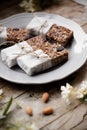 Homemade granola energy bars Royalty Free Stock Photo