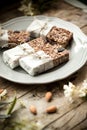 Homemade granola energy bars Royalty Free Stock Photo