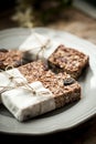 Homemade granola energy bars Royalty Free Stock Photo