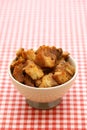 Homemade Grattons pork rind with fat confit Royalty Free Stock Photo