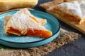 Homemade greek pumpkin pie with filo pie sheets