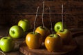 Homemade Green Caramel Apples