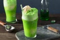 Homemade Green Ice Cream Soda Float