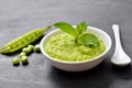 Homemade green pea puree Royalty Free Stock Photo